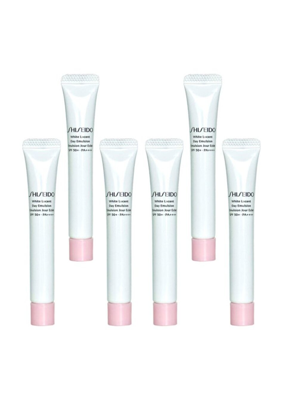 6x SHISEIDO White Lucent Day Emulsion SPF 50+ PA++++, 5ml - 0.16 oz. Each New